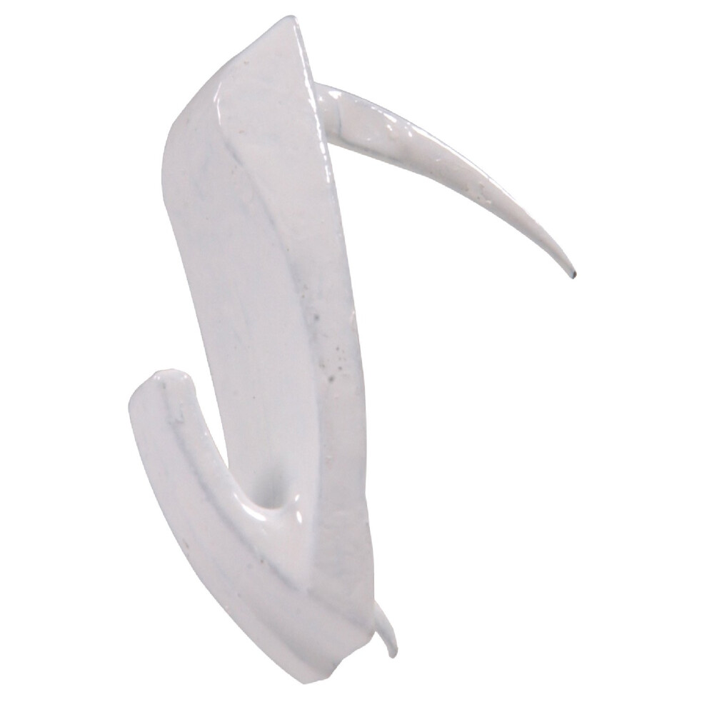 Hillman 122391 Small Wall Biter Picture Hangers White Finish 40Lbs Package Of 4 008236800036