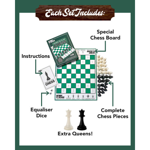 Bobby Fischer Learn to Play Chess Set Board Game 2