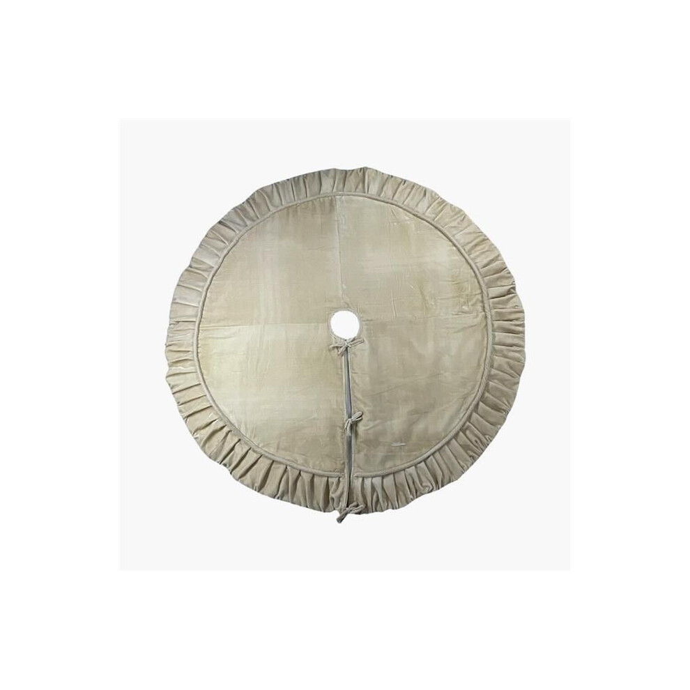 Vickerman QTX17831 60 in. Plush Champagne Velvet Tree Skirt-image-OPC-PGFCF7P-NEW