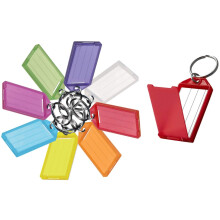Lucky Line sleutelhanger met klep en splitring, diverse kleuren, 100 per displaydoos (60500)