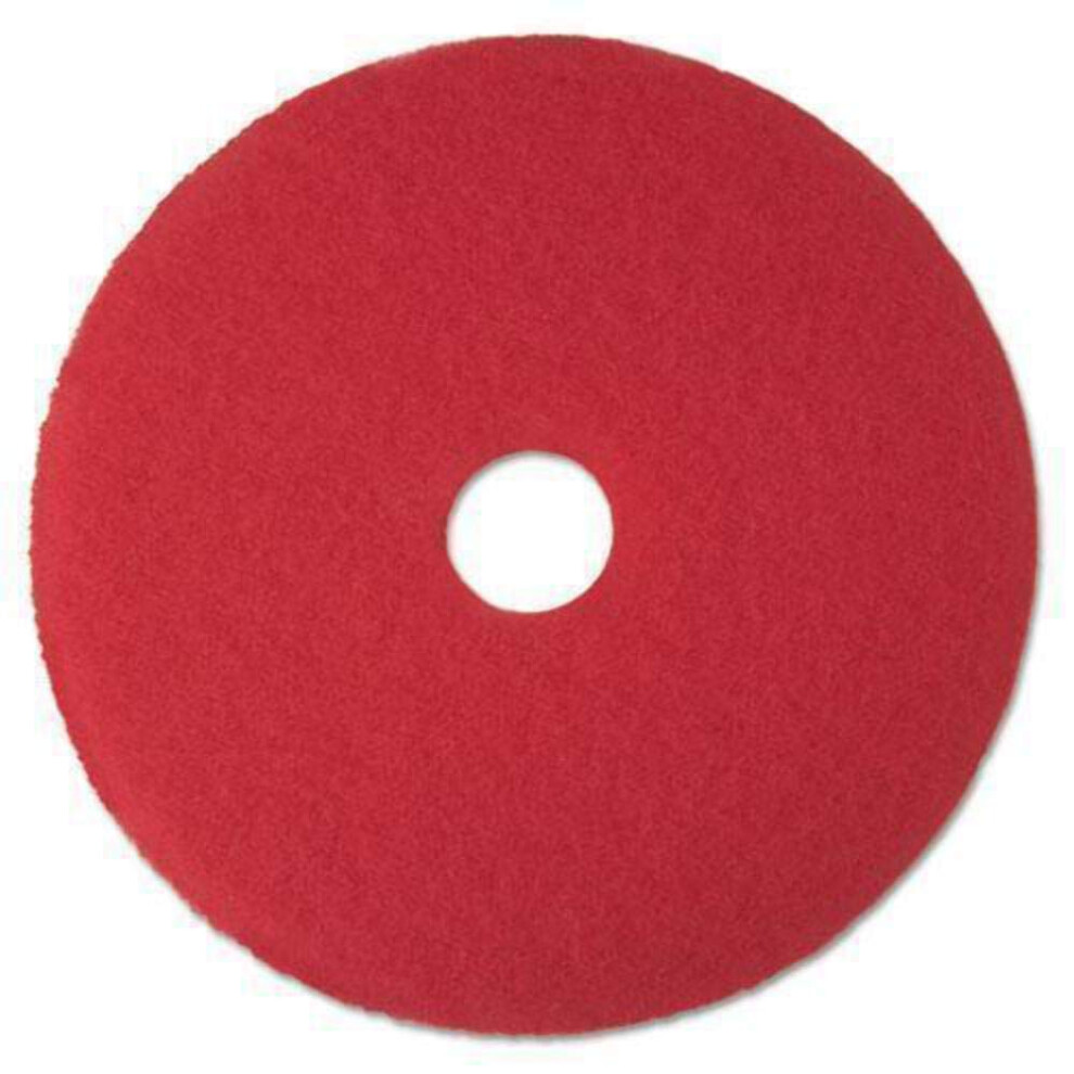 3M 08387 Low-Speed Buffer Floor Pads 5100  12-Inch Diameter  Red  5/Carton