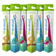 Cepillo de Dientes para Niños Preserve, Cerdas Blandas, (Paquete de 6)