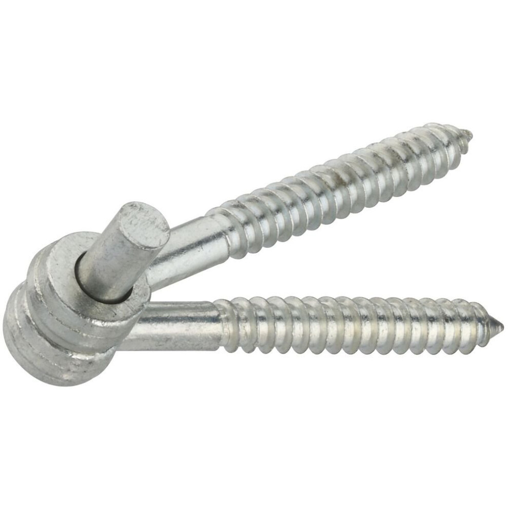 National Hardware N131-136 295 Screw Hook/Eye Hinges In Zinc Plated 2 Pack 1/2"""" X 4"""" 038613131132
