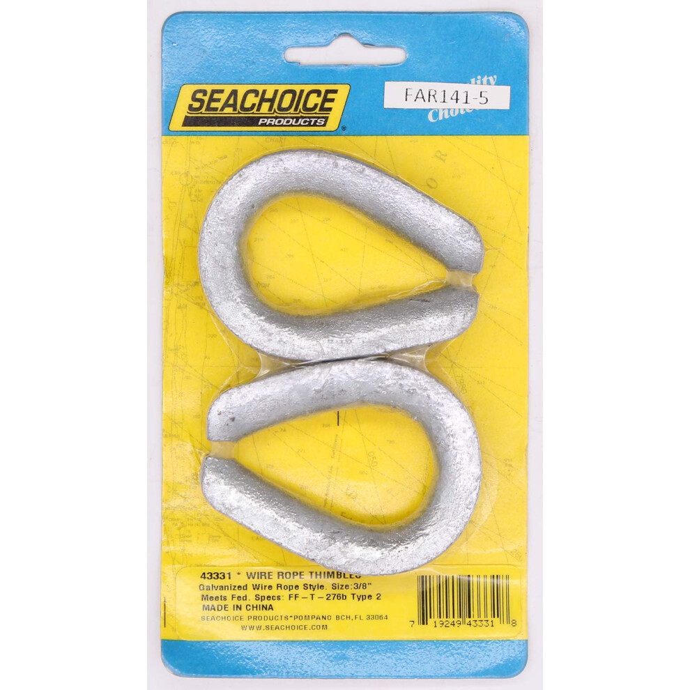 Seachoice Hot Dipped Galvanized Thimble 3/8 In. 2 / Card 719249433318