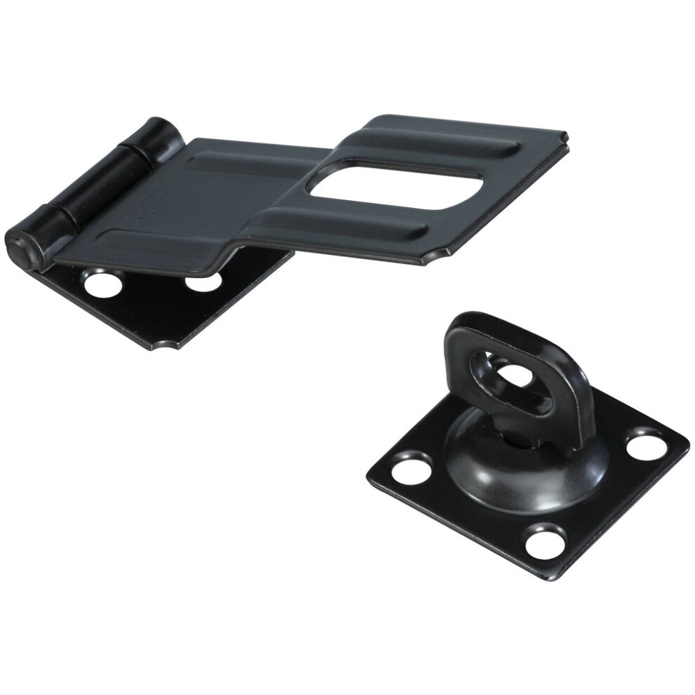 National Hardware N305-987 Safety 4-1/2In 4-1/2"""""""" Hasps Black