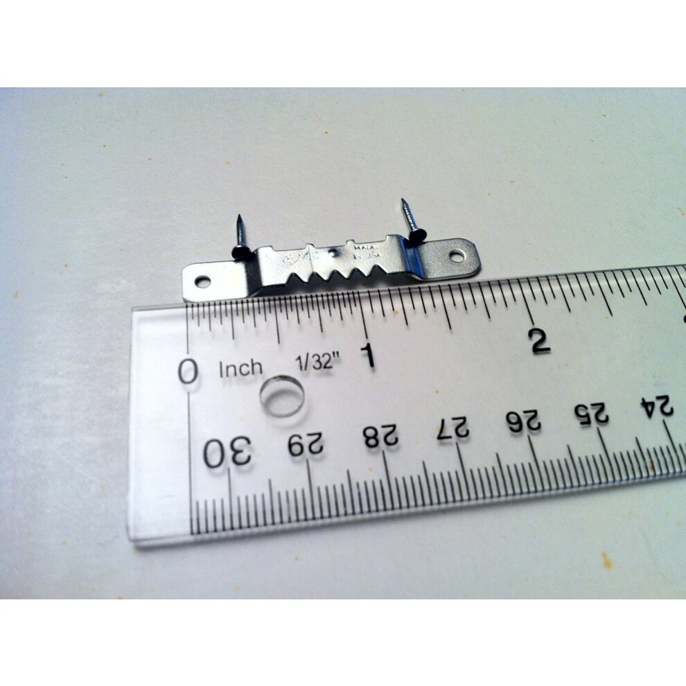 100 Sawtooth Picture Hangers 1 7/8 Inch W/Nails 799705839823