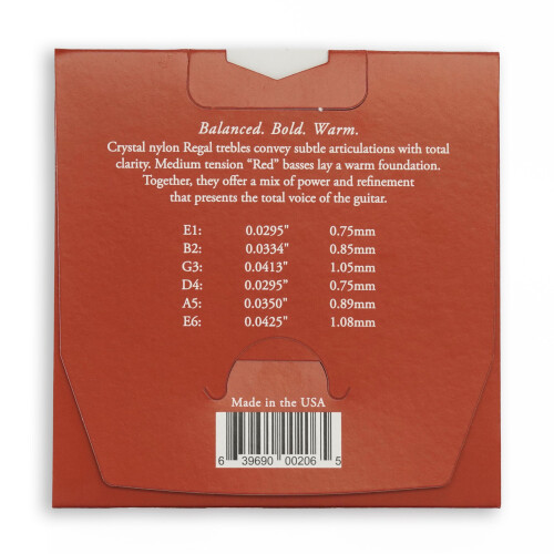 Augustinus Regal Medium Spension Crystal Nylon Guitar Strings - 1 Set 1