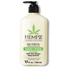 Hempz Age-Defy Body & Hand Lotion för torr, sprucken hud - snabbabsorberande 17 oz med hampfröolja och sheasmör