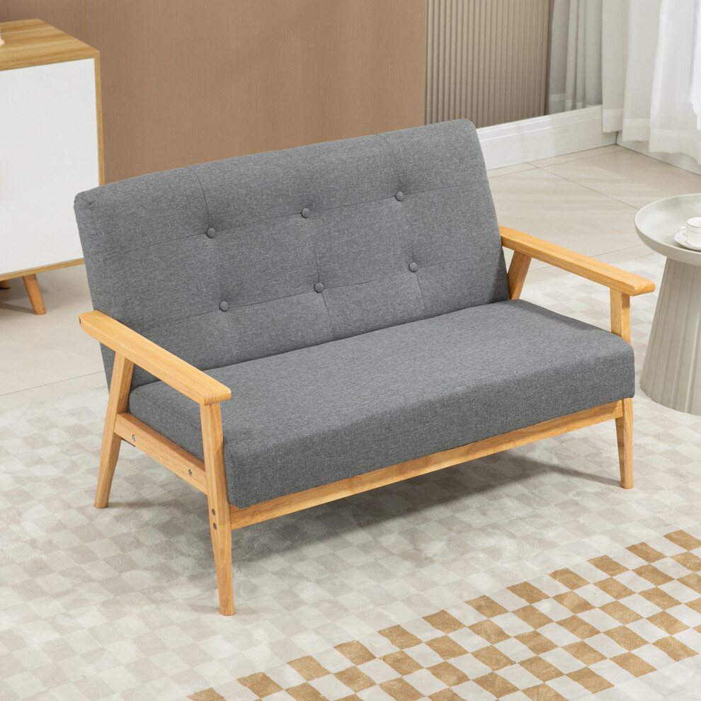 Freemans Dark Grey Hanneke 2 Seat Sofa - Image 5