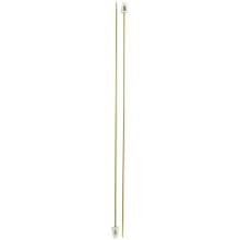 Susan Bates 11110-0 10-inch Silvalume enkele punt breinaald 2 mm lichtgeel
