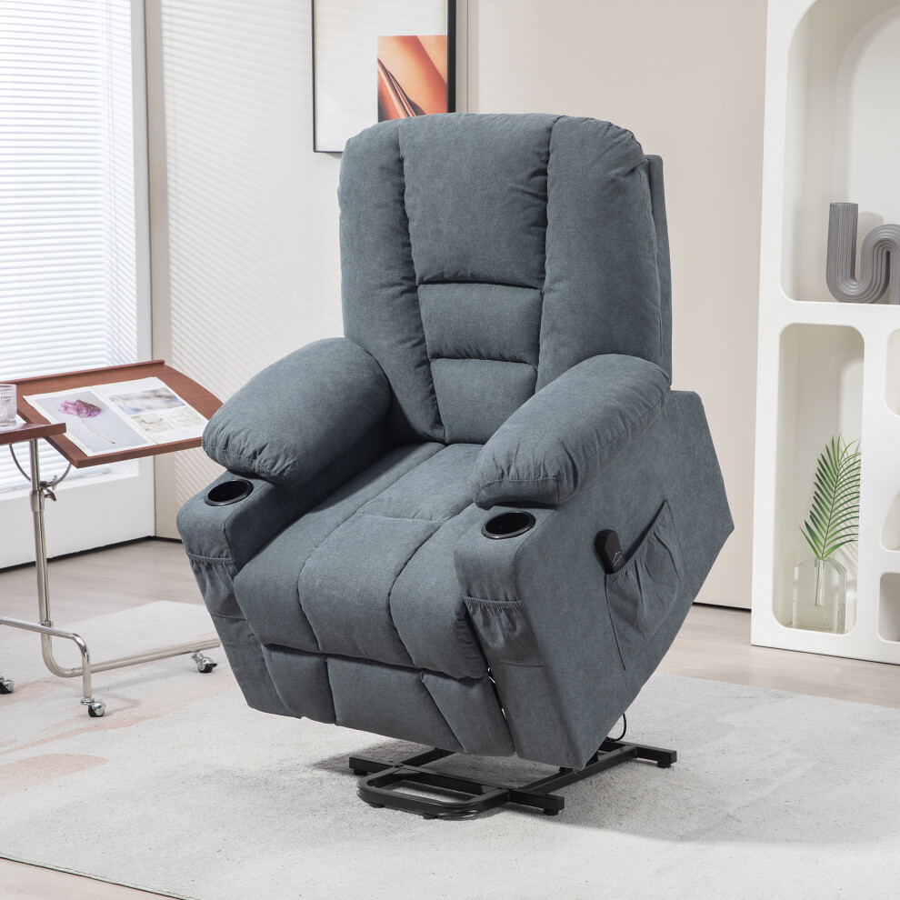 Homcom Riser And Recliner Chair W/ Remote, Lift Chair For Elderly, Grey