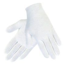 MCR Safety 8600C Manu?i pentru barba?i, reversibile/fara tiv, amestecat de bumbac Lisle, cu degetul mare drept, alb, 12 perechi