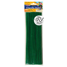 Creativity Street Chenille Stengels/Pijpreinigers Donkergroen 12 Inch x 4mm 100 Aantal