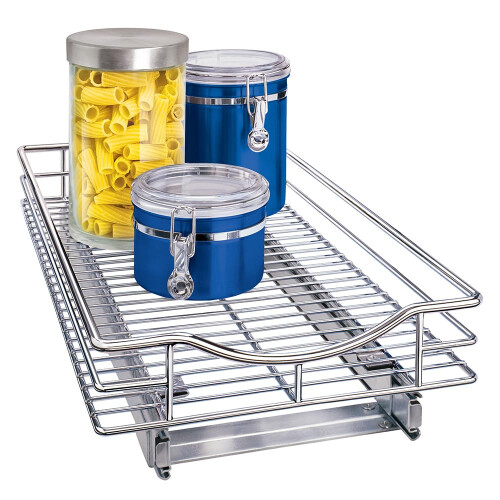 Organisateur Coulissant Pour Armoire - Tiroir Extractible 40x43x6 Cm - Sans Perçage, Facile à Installer - 9