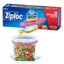Ziploc gallon lelmiszertrol zacskk maradjanak nyitottak, felll alj, knnyen megtltheto 38 darab