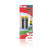 Pentel Super Hi-Polymer -lyijyn t  ytt  pakkaus, 0,9 mm paksu, HB, 60 lyijypalaa (C29BPHB2), harmaa