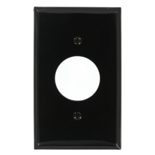 Leviton 80704-E Placa de Parede Receptáculo 1-Gang 1.406-Polegadas, Preto