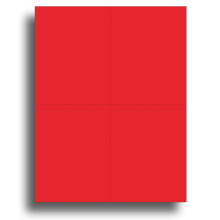 Blanco gekleurd 4-up ansichtkaartpapier van Desktop Publishing Supplies - 25 vellen / 100 ansichtkaartenpakket - Bedrukbaar met laser- of inkjetprinte