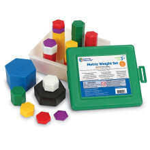 Learning Resources Metrische gewichtenset Set van 58 gewichten 1 g 5 g 10 g 20 g 100 g 500 g 1000 g