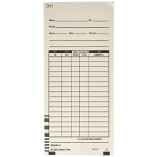 Lathem Time Cards  2 Sided  Numbered 1-100  100 per Pack  7-Feet  White (LTHE7100)