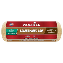 Capa de Rolo Wooster Brush R292-9 de Lã de Cordeiro 100, 3/4-Inch Nap, 9-Inch