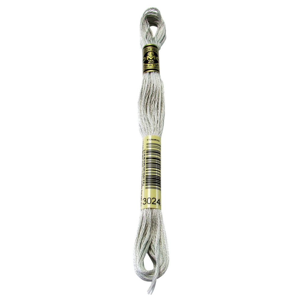 DMC 117-3024 Six Strand Embroidery Cotton Floss  Very Light Brown Grey  8.7-Yard