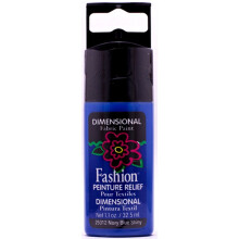 Plaid Fashion Dimensional Fabric Paint in Assorted Colors (1.1-Ounce)  Navy Blue