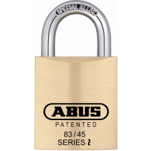 ABUS 83/45-300 S2 Schlage 45mm Kldka z litego mosiadzu na kazda pogode z mozliwoscia wielokrotnego otwierania z palakiem 1"" z zerowym nacieciem