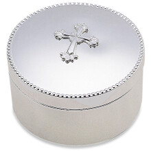 Reed & Barton Abbey Cross Zilveren Herinneringsdoos, 0.85 LB, Metaal