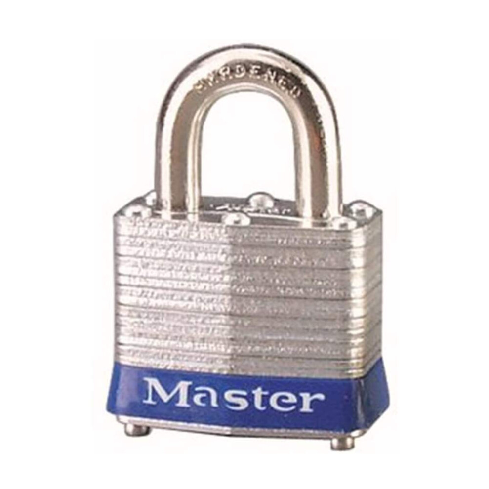 Master Lock 3BLU Laminated Steel Lockout Tagout Safety Padlock with Key Blue-image-OPC-PFN8RRD-NEW