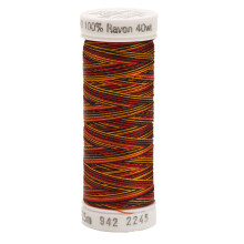 Fil de rayonne Sulky pour couture, 250 m tres, or vieilli/noir/rouge