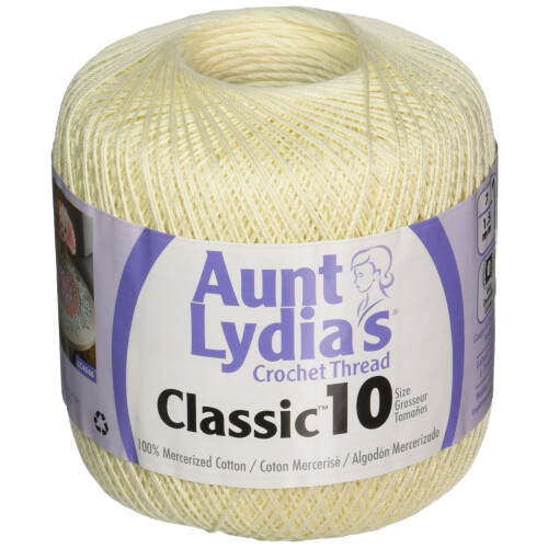 Tia Lydia Classic Crochet Thread 10 Cream