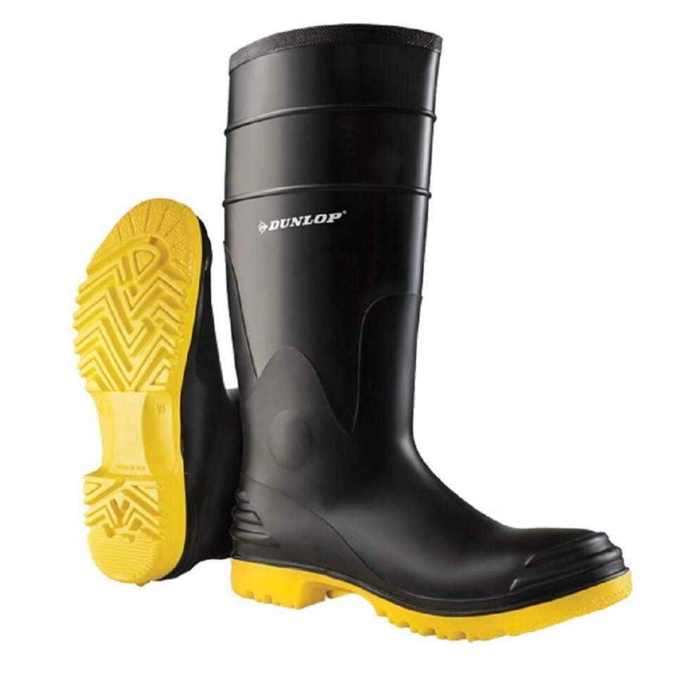 Dunlop Protective Footwear 16"""""""" Polyblend Steel Toe  S/M  100% Waterproof PVC  Lightweight and Durable8680200.14  Size 14 US