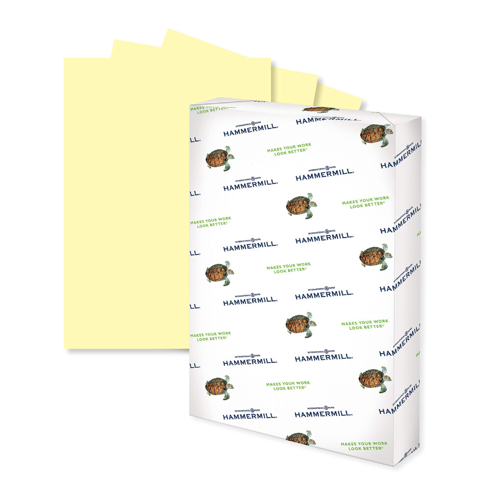 Papier Couleur Hammermill 20 Lb, Papier D'imprimante Canary 11 X 17, Rame De 1 (500 Feuilles) - Fabriqu Aux Tats-Unis. Papier Pastel 102152R-image