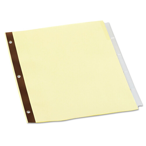 Universal UNV20861 Deluxe Extended Insertable Tab Indexes with 5 Clear Tabs - Buff (24/Box)