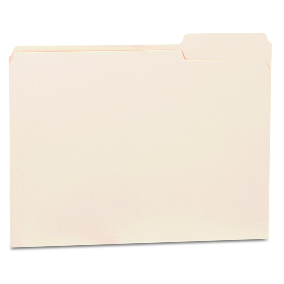 Universal 12123 File Folders 1/3 Cut Third Position One-Ply Top Tab Letter Manila (Box Of 100)