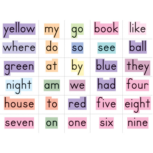 Sight Words in Flash Word Walls Klasy K-1