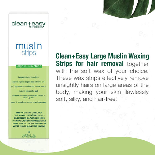 Clean + Easy Muslin Vaxstrips Stora Ben 100 Stycken 2