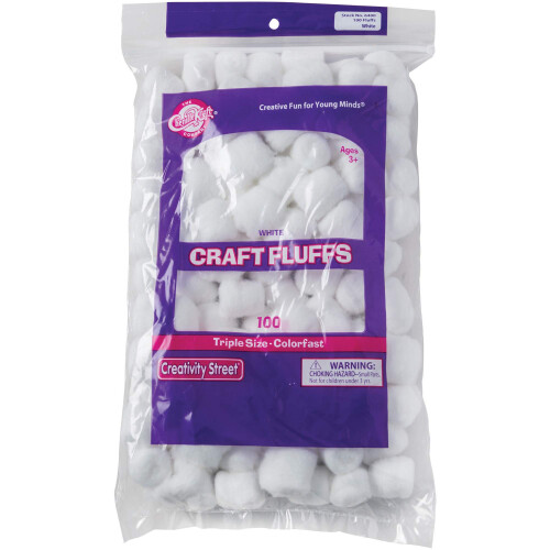 Creativitate Street White Craft Fluff 100 pe pachet