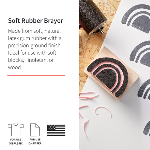 Speedball Deluxe Soft Rubber Brayer 6-tommer 1