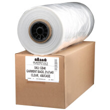 Plasticplace Borse Trasparenti per Abiti - Borsa per Abiti da 0,65 Mil 21""X7""X40"""" - Confezione da 432 - Borse per Abiti Perfette da Viaggio e pe