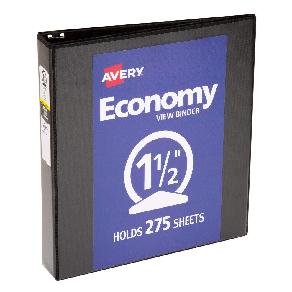 Carpeta Avery Economy View De 3 Anillas, 1,5"" De Ancho Y 1 Anilla Negra (05725)-image