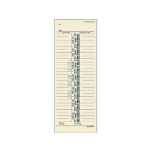 Adams Urenkaarten, Wekelijks, Eenzijdig, Genummerde Dagen, 3-3/8" x 9", Manila, Groene Print, 200 Stuks (9656-200)