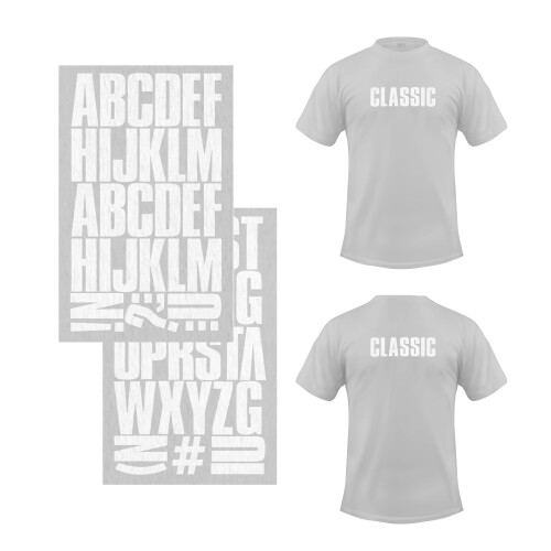 S.E.i de 2 polegadas de camiseta de ferro de 2 polegadas bloquear o rebanho de rebanho de transfer   ncia de calor branco