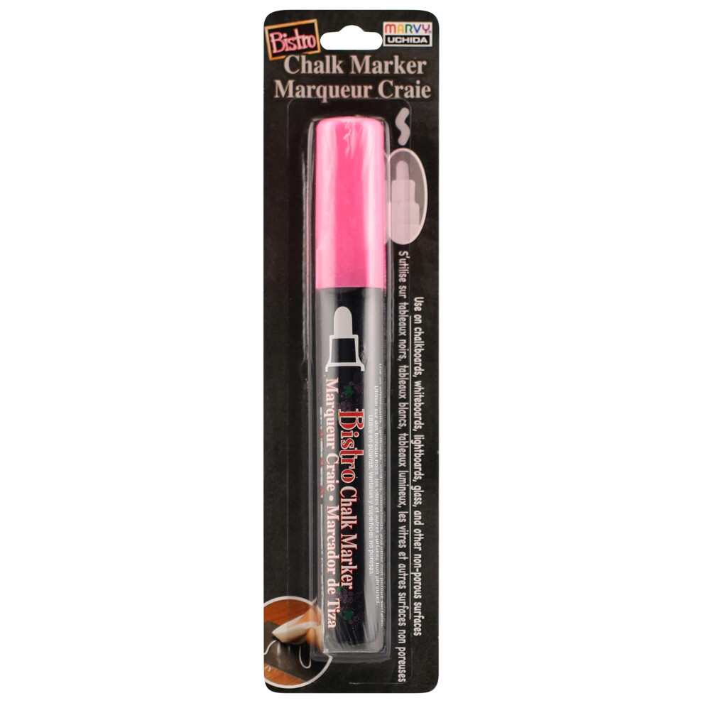 UCHIDA 480-C-F9 Marvy Broad Point Tip Fluorescerende Bistro Krijtmarker Roze 7,25 x 2 x 0,5
