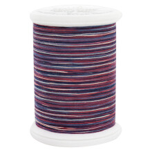 YLI 24450-01V 3-PLY 40WT T-40 BOMULL QUILTING Variegated tr?d 500 ?g r?d/hvid/bl?