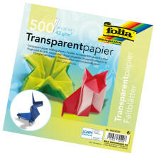 Folia Origami -taittopaperi, l   pin   kyv   , 20 x 20 cm, eri v   rej   , 500 arkkia