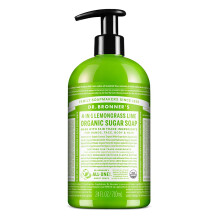 Dr. Bronner's - Bio-Zuckerseife (Zitronengras, 24 Unzen) - Mit Bio-Ölen, Zucker und Shikakai-Pulver, 4-in-1 Anwendung