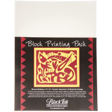 Schwarze Tinte, gebleichtes Mulberry-Blockdruckpapier, 22,9 x 30,5 cm, 25er-Pack