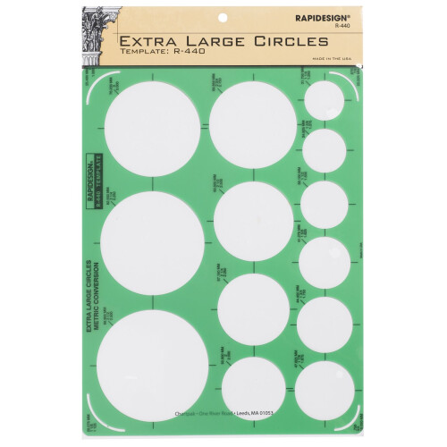 Rapidesign Extra Large Circles Template  1 Each (R440)